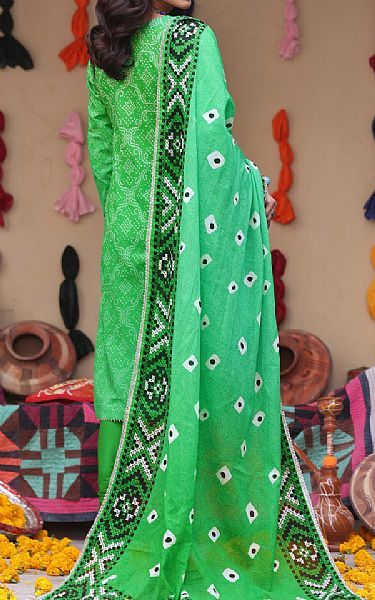 Al Zohaib Green Lawn Suit | Pakistani Lawn Dress in USA- Image 2