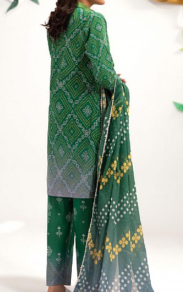 Al Zohaib Green Lawn Suit | Pakistani Lawn Dress in USA- Image 2