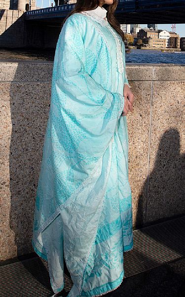 Al Zohaib Sky Blue Lawn Suit | Pakistani Lawn Dress in USA- Image 2