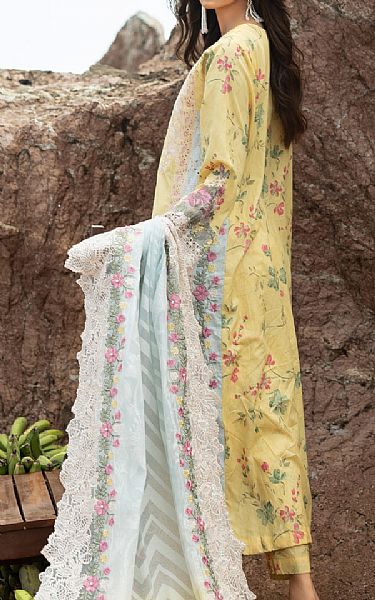 Al Zohaib Sand Gold Lawn Suit | Pakistani Lawn Dress in USA- Image 2