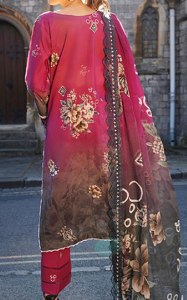 Al Zohaib Raspberry Rose Lawn Suit | Pakistani Lawn Dress in USA- Image 2