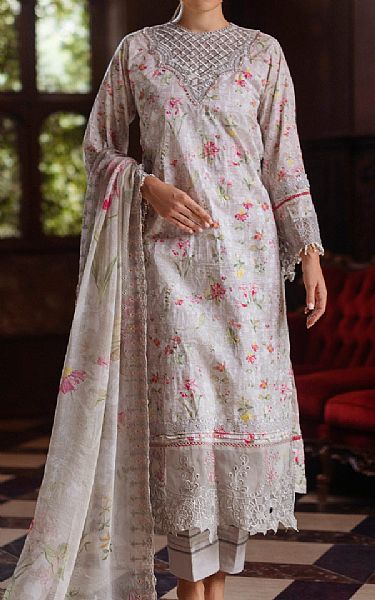 Al Zohaib Grey Lawn Suit | Pakistani Lawn Dress in USA- Image 1