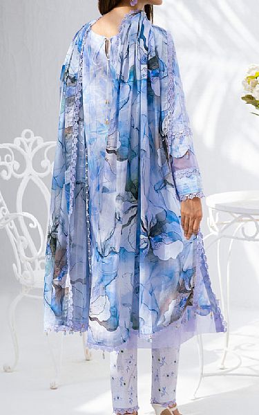 Al Zohaib Blue/Lilac Lawn Suit | Pakistani Lawn Dress in USA- Image 2
