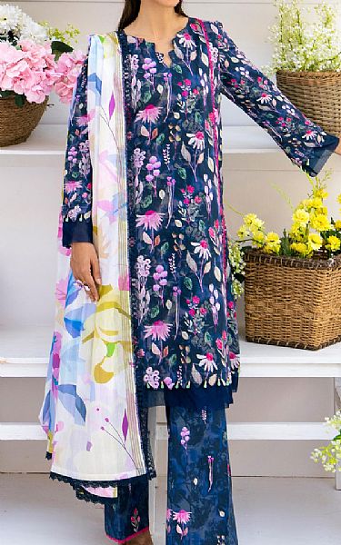 Al Zohaib Blue Lawn Suit | Pakistani Lawn Dress in USA- Image 1