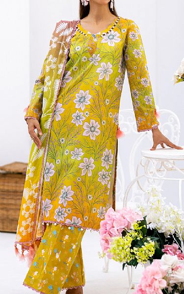 Al Zohaib Lime Green Lawn Suit | Pakistani Lawn Dress in USA- Image 1