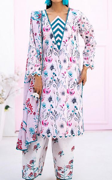 Al Zohaib Pale Pink Lawn Suit | Pakistani Lawn Dress in USA- Image 1