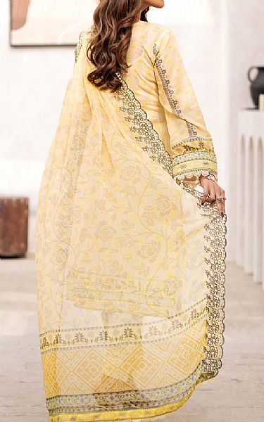 Al Zohaib Sand Gold Cambric Suit | Pakistani Lawn Suits- Image 2