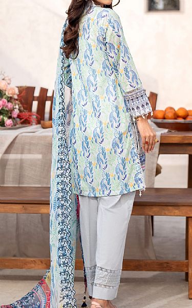 Al Zohaib Pale Grey Cambric Suit | Pakistani Lawn Suits- Image 2