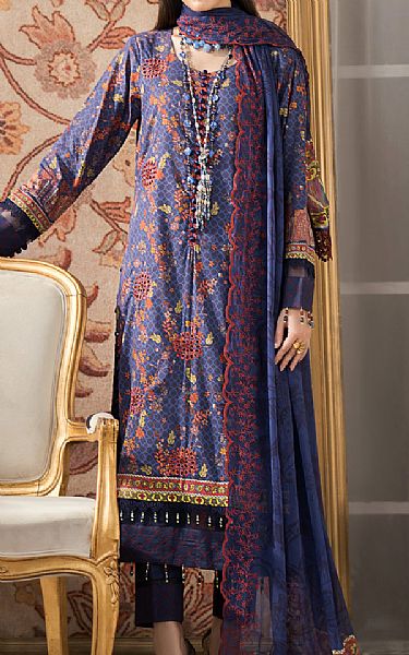 Al Zohaib Mulled Wine Cambric Suit | Pakistani Winter Dresses- Image 1