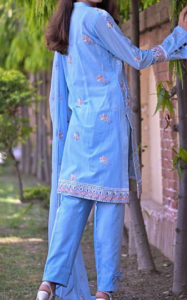 Anamta Cornflower Blue Lawn Suit | Pakistani Lawn Suits- Image 2