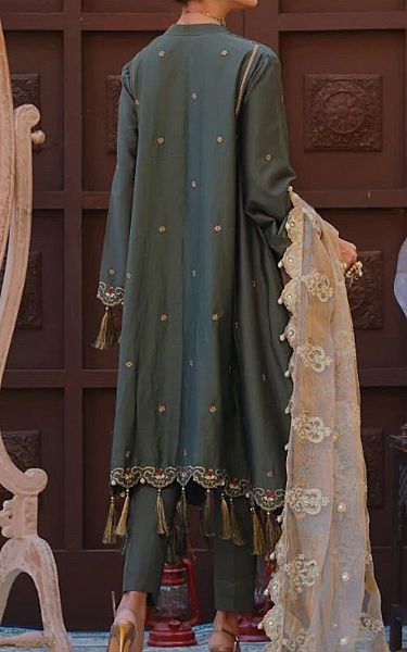 Anamta Feldgrau Grey Cotton Suit | Pakistani Winter Dresses- Image 2