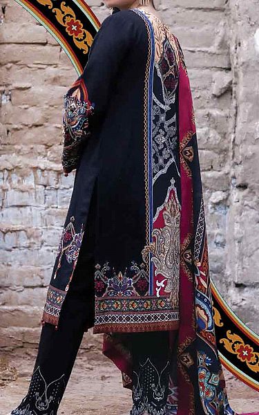 Black Khaddar Suit | Anamta Pakistani Winter Dresses