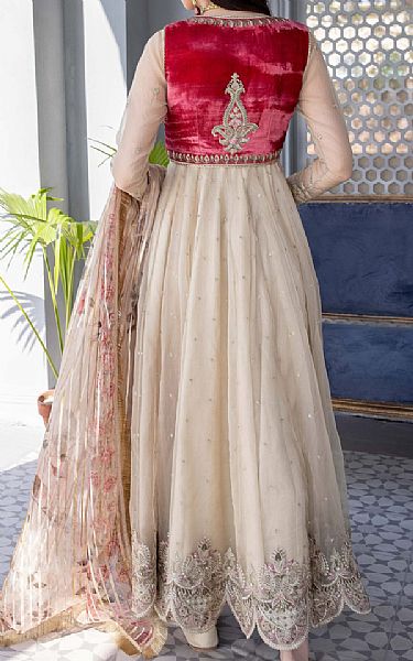 Anamta Pearl Bush Organza Suit | Pakistani Embroidered Chiffon Dresses- Image 2