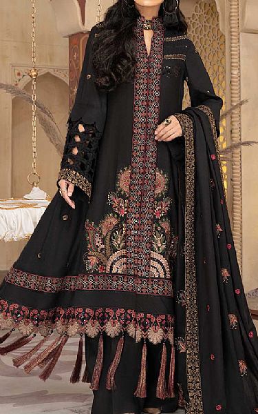 Anamta Black Karandi Suit | Pakistani Winter Dresses- Image 1