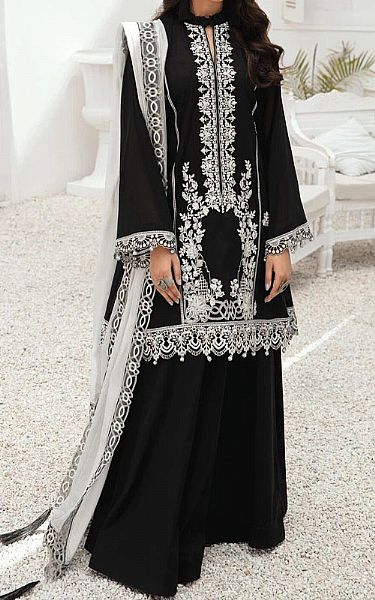 Anamta Black Lawn Suit | Pakistani Lawn Suits- Image 1