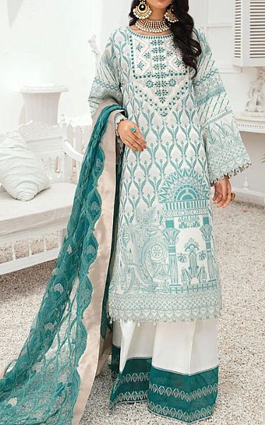 Anamta Off-white Jacquard Suit | Pakistani Lawn Suits- Image 1
