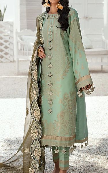 Anamta Pistachio Green Lawn Suit | Pakistani Lawn Suits- Image 1