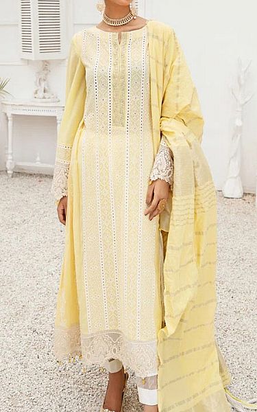 Anamta Yellow Lawn Suit | Pakistani Lawn Suits- Image 1