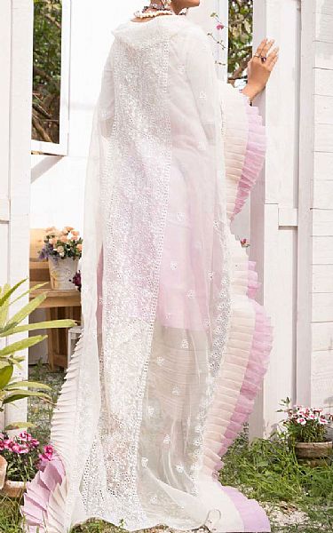 Anamta White/Lilac Lawn Suit | Pakistani Lawn Suits- Image 2