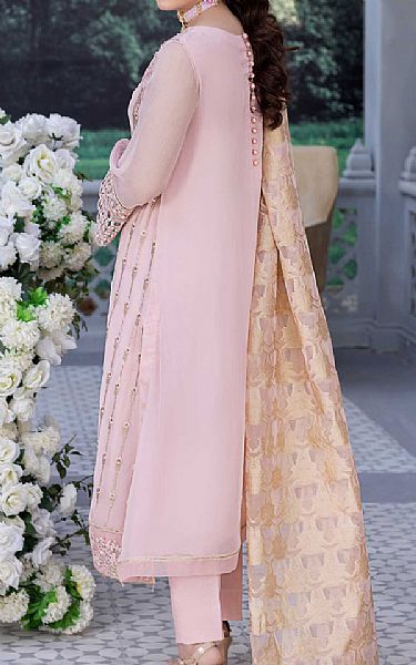 Anamta Pink Flare Chiffon Suit | Pakistani Embroidered Chiffon Dresses- Image 2