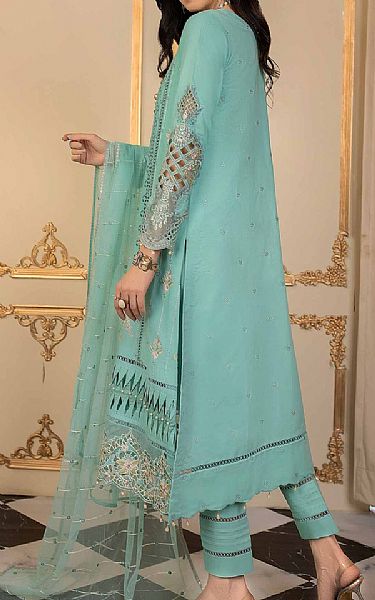 Anamta Turquoise Lawn Suit | Pakistani Lawn Suits- Image 2