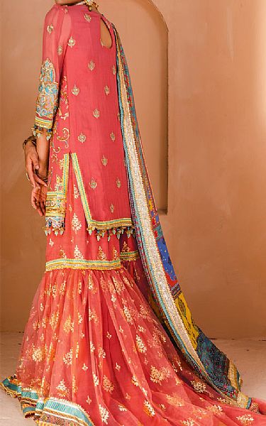 Anaya Pastel Red Chiffon Suit | Pakistani Embroidered Chiffon Dresses- Image 2