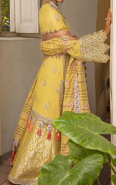 Anaya Golden Yellow Chiffon Suit | Pakistani Embroidered Chiffon Dresses- Image 2