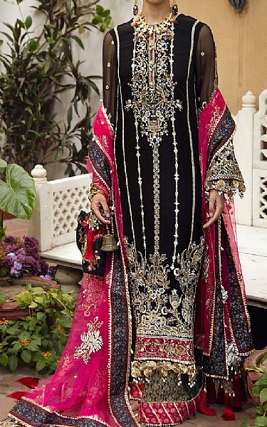 Anaya Black Chiffon Suit | Pakistani Dresses in USA- Image 1