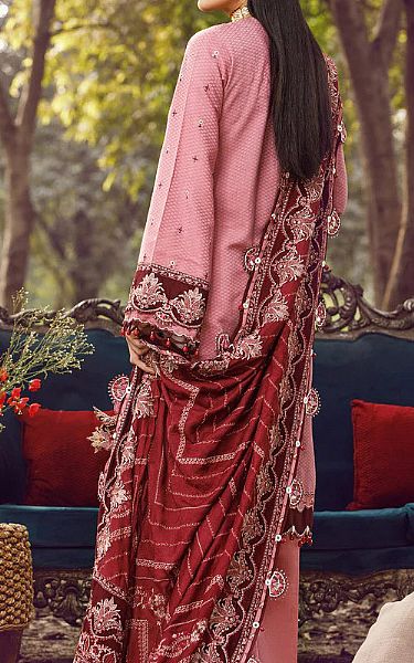 Anaya Brick Pink Linen Suit | Pakistani Winter Dresses- Image 2