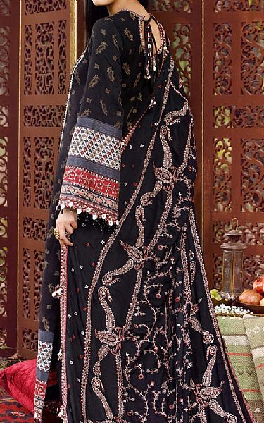Anaya Black Linen Suit | Pakistani Winter Dresses- Image 2