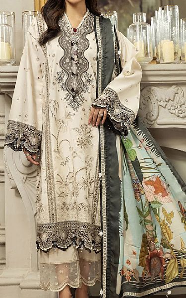 Anaya Off-white Lawn Suit | Pakistani Lawn Suits- Image 1