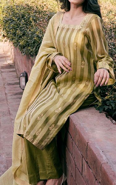 Arz Olive | Pakistani Pret Wear Clothing by Arz- Image 2