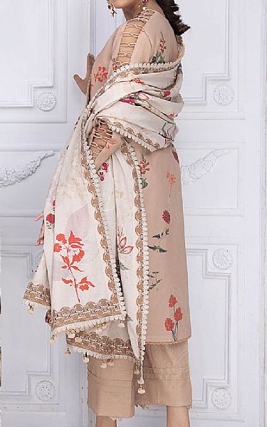 Asifa N Nabeel Beige Khaddar Suit | Pakistani Winter Dresses- Image 2