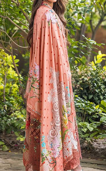 Asifa N Nabeel Peach Khaddar Suit | Pakistani Winter Dresses in USA- Image 2