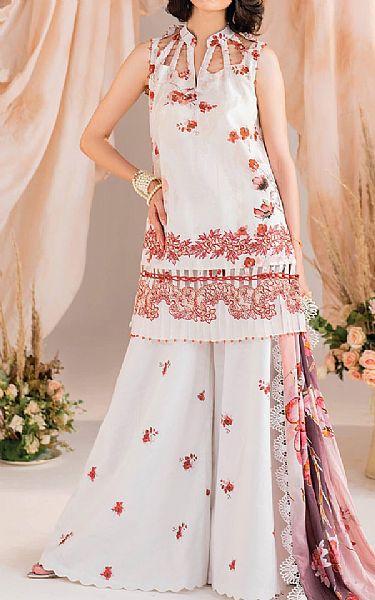 Asifa N Nabeel White Khaddar Suit | Pakistani Winter Dresses in USA- Image 1