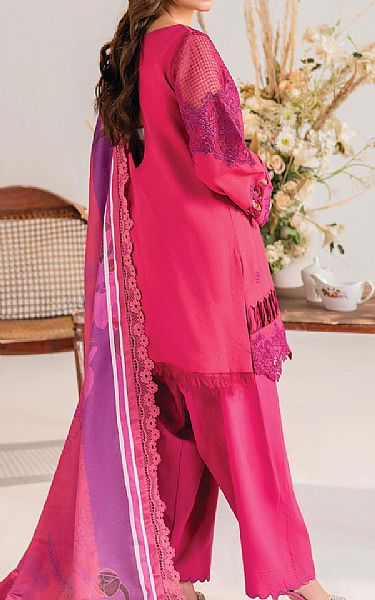 Asifa N Nabeel Solid Pink Viscose Suit | Pakistani Winter Dresses in USA- Image 2