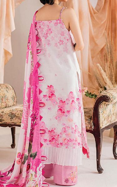 Asifa N Nabeel White/Pink Khaddar Suit | Pakistani Winter Dresses in USA- Image 2