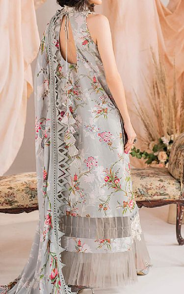 Asifa N Nabeel Light Grey Viscose Suit | Pakistani Winter Dresses in USA- Image 2