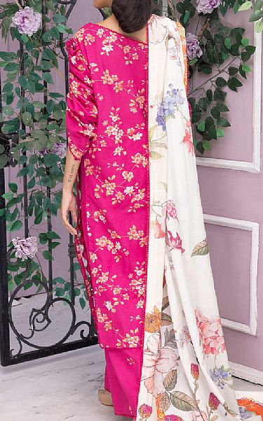Asifa N Nabeel Hot Pink Khaddar Suit | Pakistani Winter Dresses- Image 2