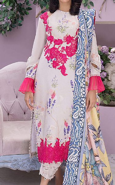 Asifa N Nabeel Off-white Khaddar Suit | Pakistani Winter Dresses- Image 1