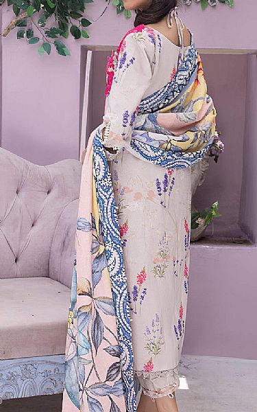Asifa N Nabeel Off-white Khaddar Suit | Pakistani Winter Dresses in USA- Image 2