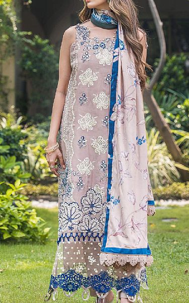 Asifa N Nabeel Dusty Pink Viscose Suit | Pakistani Winter Dresses in USA- Image 1