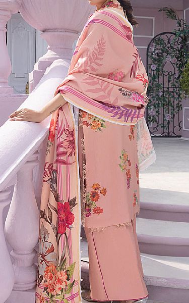 Asifa N Nabeel Tea Pink Linen Suit | Pakistani Winter Dresses- Image 2