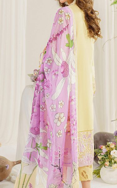 Asifa N Nabeel Yellow Lawn Suit | Pakistani Lawn Dress in USA- Image 2