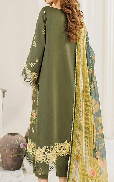 Asifa N Nabeel Asparagus Green Lawn Suit | Pakistani Lawn Dress in USA- Image 2