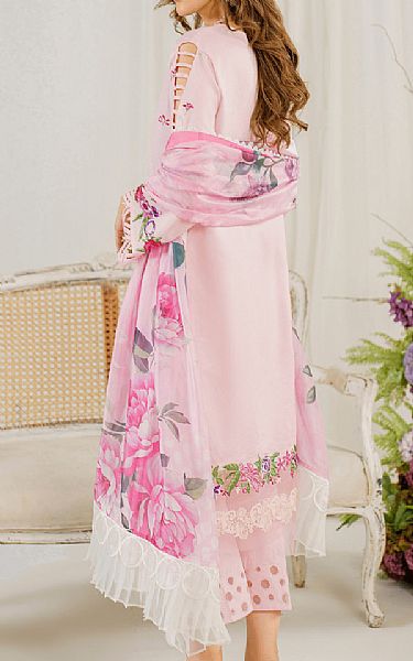 Asifa N Nabeel Pink Lawn Suit | Pakistani Lawn Dress in USA- Image 2