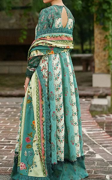 Asifa N Nabeel Sea Green Viscose Suit | Pakistani Winter Dresses in USA- Image 2