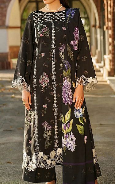 Asifa N Nabeel Black Viscose Suit | Pakistani Winter Dresses in USA- Image 1