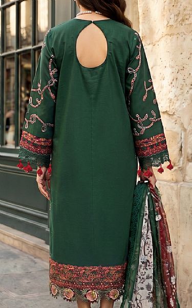 Asifa N Nabeel Green Lawn Suit | Pakistani Lawn Dress in USA- Image 2
