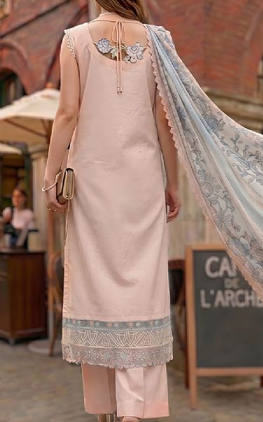 Asifa N Nabeel Oyster Pink Lawn Suit | Pakistani Lawn Dress in USA- Image 2